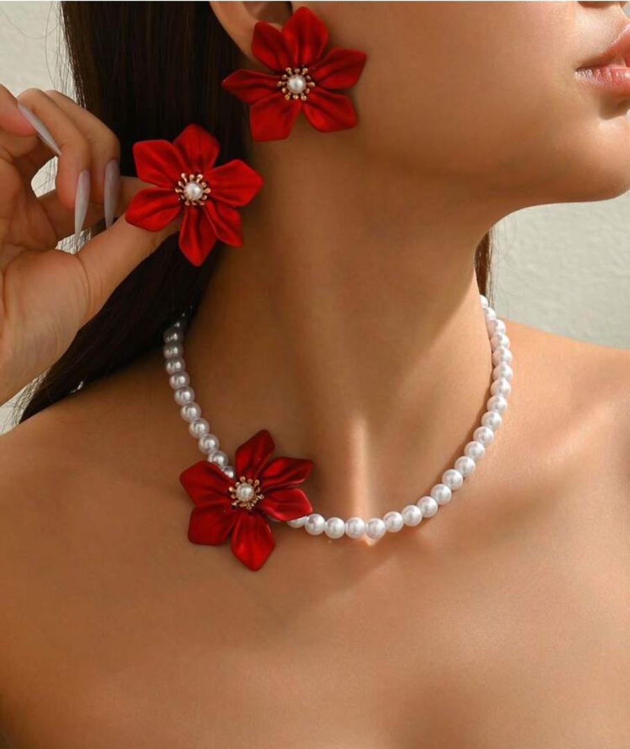 A set of earrings and necklaces 